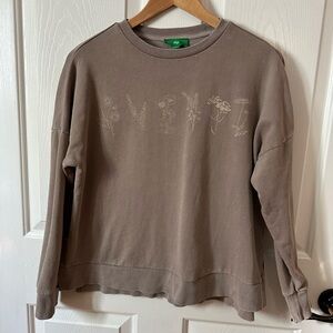 Dip Heather Gray Knit Sweatshirt